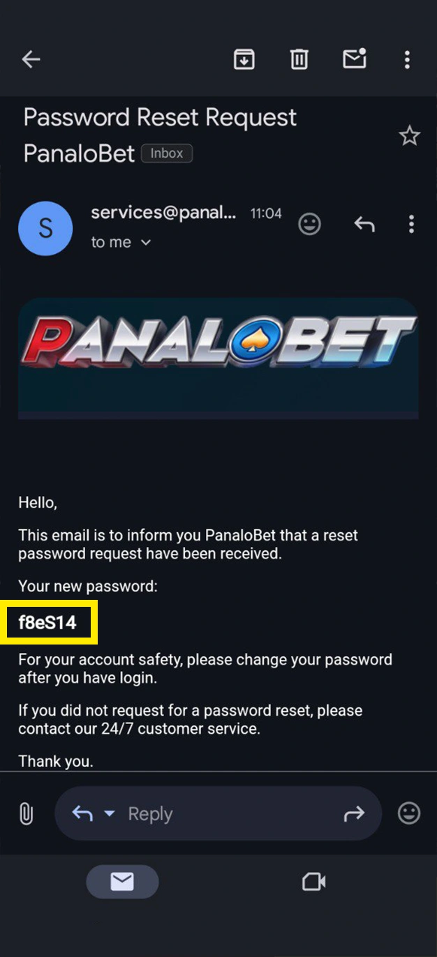 new password